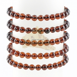 Cherry round Amber beads bracelet